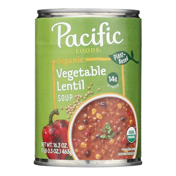 PACIFIC FOODS - Vegetable Lentil Soup - 16.3 Oz, Case of 12