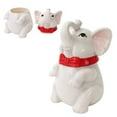 thumbnail image 1 of PACIFIC GIFTWARE Elephant Cookie Jar Ceramic Cute Kitchen Accessory, White, 1 of 2