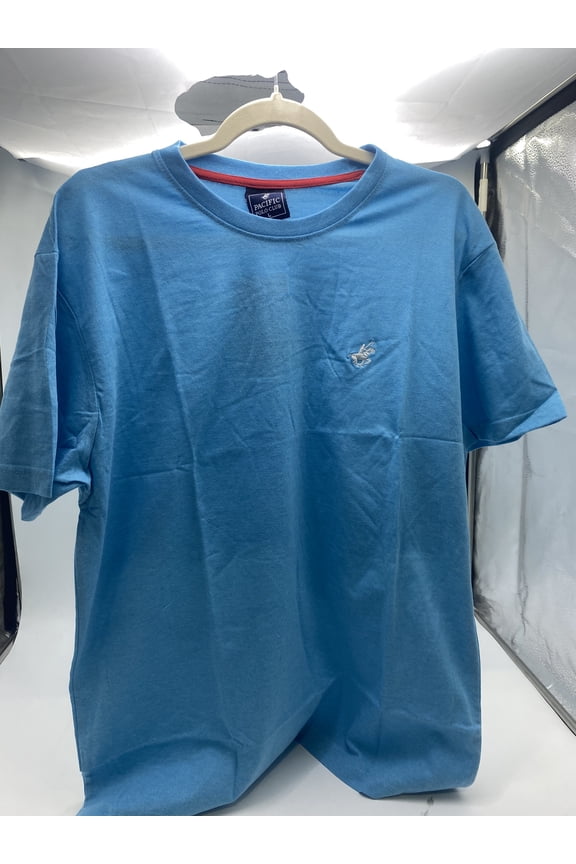MEN'S SHORT SLEEVE TEE SHIRT - SIZE: MEN L - CYAN