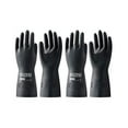 thumbnail image 1 of PACIFIC PPE 2 Pairs Latex Chemical Resistant Gloves, Heavy Duty Industrial Rubber Gloves, 28 mil, 12.6", Large, 1 of 3