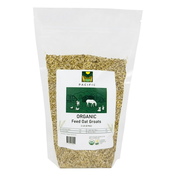 Pacific Organic Oat Groats Bird Feed, USDA and CCOF Certified, 2 lbs
