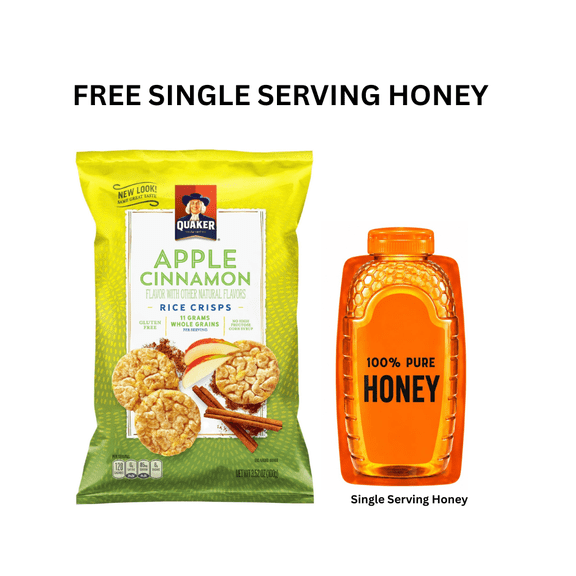 (PACK 1) Quaker Apple Cinnamon Popped Rice Crisps, 3.52oz