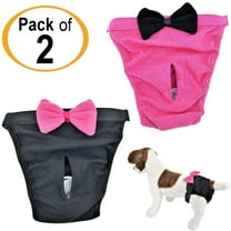 PACK - 2 Dog Diapers for Female Girl Cats SMALL and LARGE Pet 100% Cotton