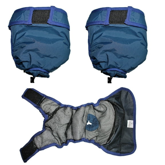 PACK – 2pcs Dog Cat Diapers Female WASHABLE Reusable For SMALL and LARGE Pet Absorbent Pad INCLUDED sz Medium (waist: 14" - 18")