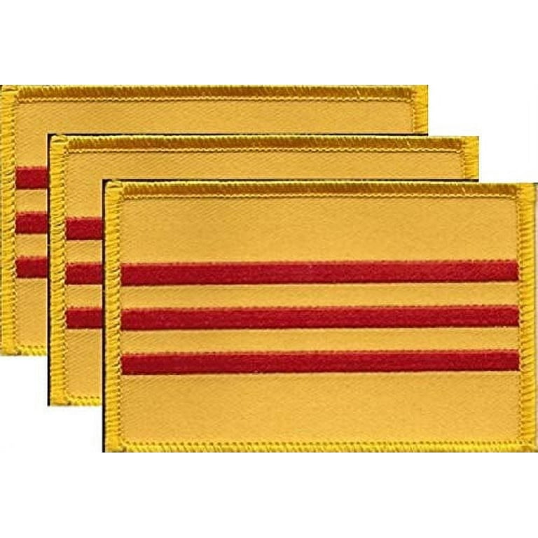 Yellow Iron On Varsity Letter Patches -Set of 3 - Small 5.5 cm Chenill —