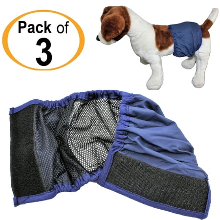 PACK - 3pcs WASHABLE Male Dog Diaper Belly Band Wrap Lined WITH ABSORBENT PAD Reusable Small Medium Large Breeds