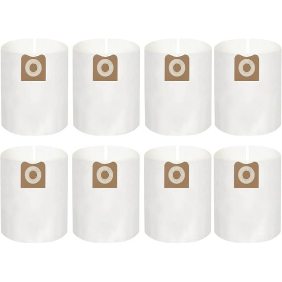 PACK 8 VF3502 Shop Vac Bags Compatible with Ridgid 12 to 16 Gallon Wet Dry Vac High Efficiency Vacuum Bag 23743 Replacement Dust Collector PS12