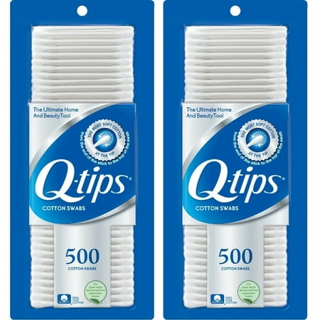 PACK OF 02 Q Tips Original Cotton Swabs 500 count FREE SHIPPING
