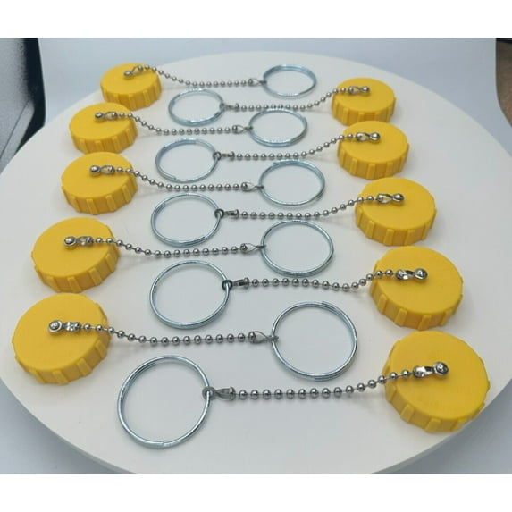 PACK OF 10 PROPANE TANK 1-3/4 ACME FILL VALVE CAP WITH TETHER CHAIN FORKLIFT LPG