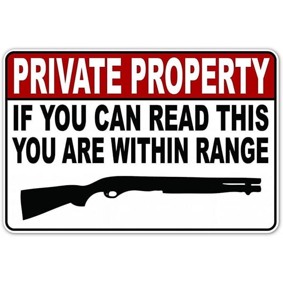 (PACK OF 10 STICKERS) Private Property Warning Label If You Can Read This Vinyl Decal Bumper Sticker 4 Inches X 6 Inches