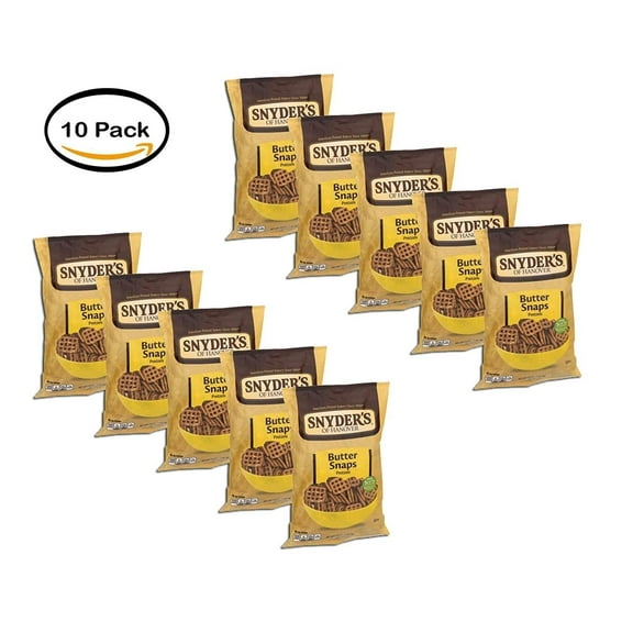 PACK OF 10 - Snyder's of Hanover Pretzels, Butter Snaps, 12 Oz