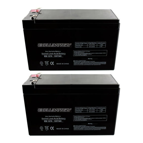 PACK OF 2 12 VOLT 7 AH BATTERY for MIGHTY MULE NP7-12 12V 7.0Ah