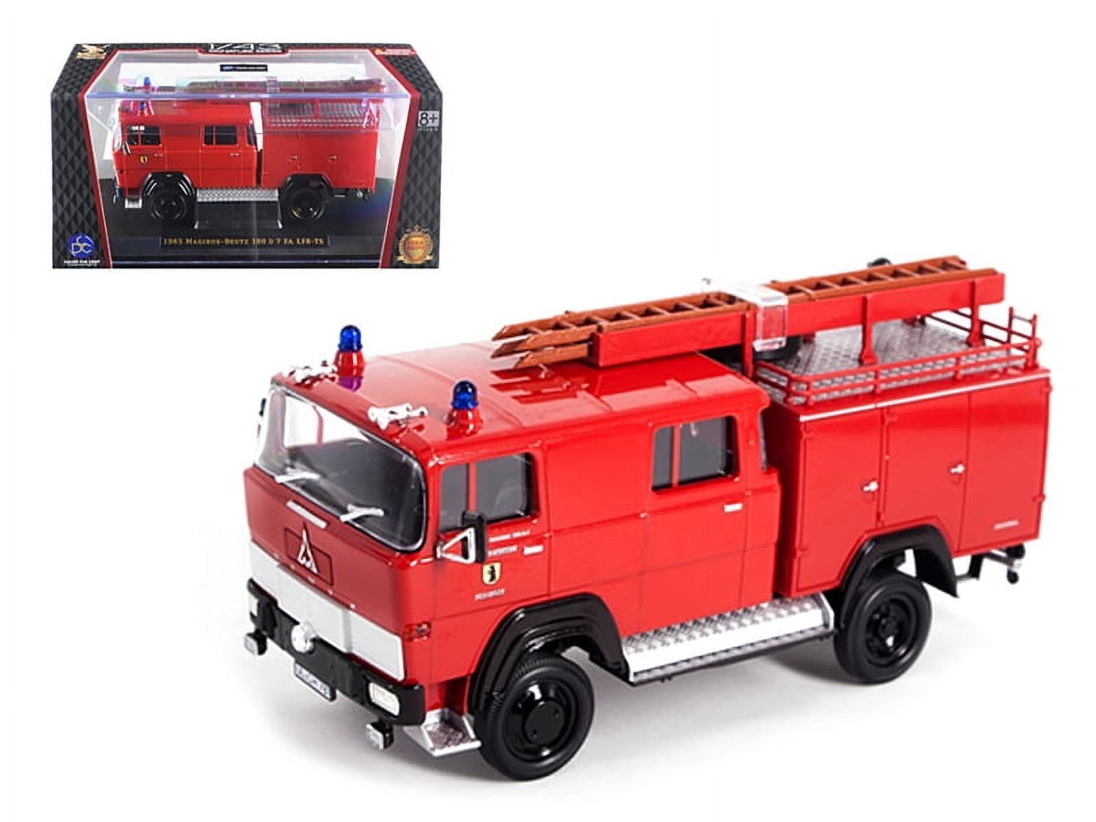 PACK OF 2 - 1965 Magirus Deutz 100 D 7FA LF8-TS Red Fire Engine 1/43  Diecast Model by Road Signature