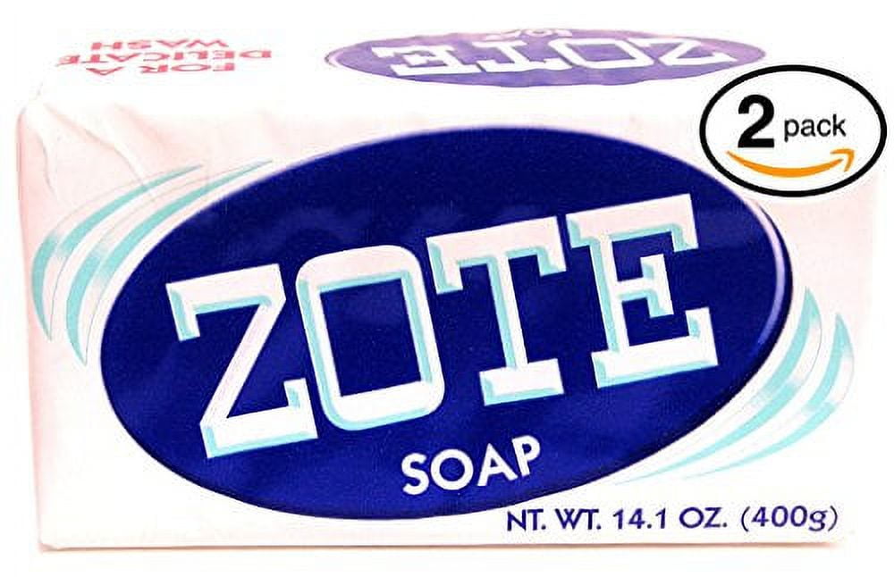 (PACK OF 2 BARS) Zote WHITE Laundry Bar Soap, with Even MORE Whitening
