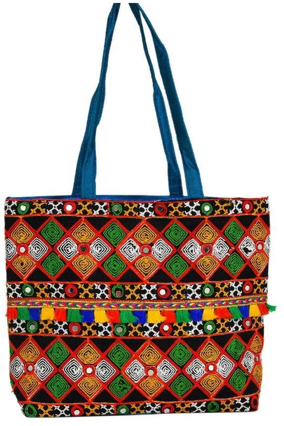 (PACK OF 2) NEW HANDMADE WOMEN HANDBAG PURSE HAND EMBROIDERED HANDBAG