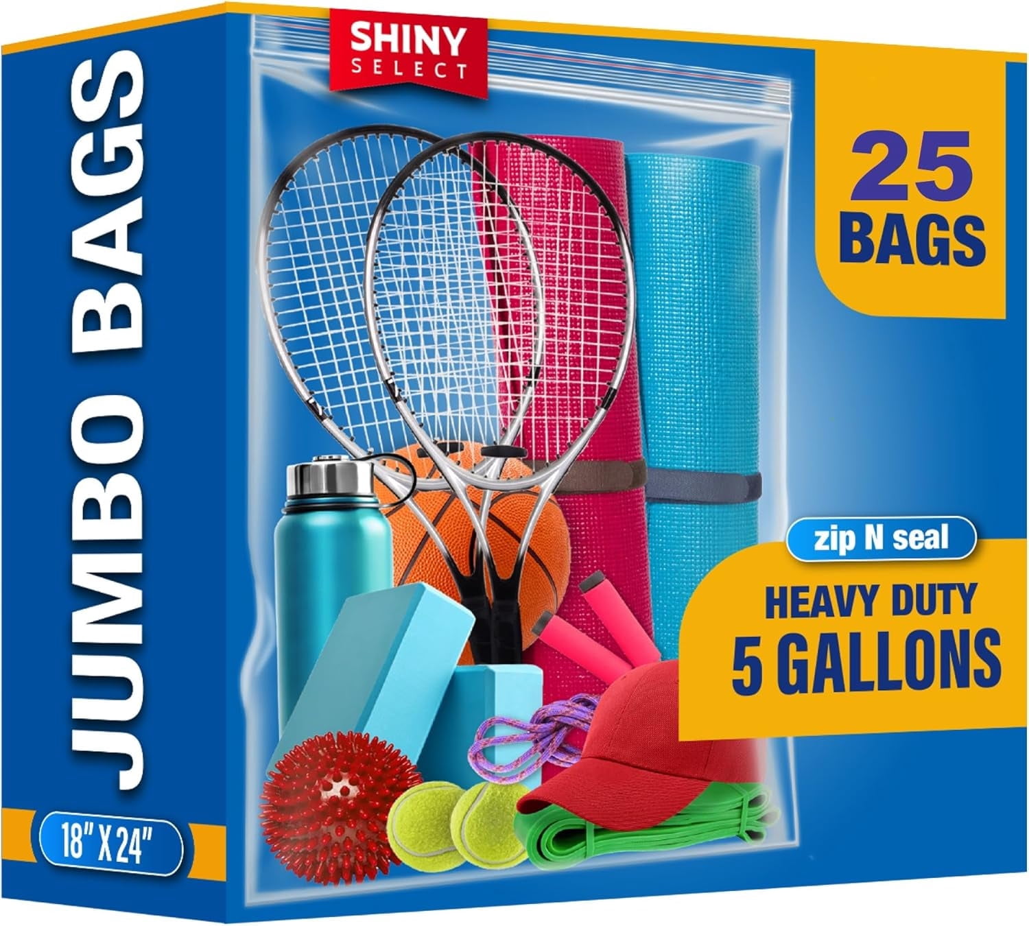 Shiny Select, Storage Bags, 25 Pack, Extra X-Large 5 Gallon Food ...