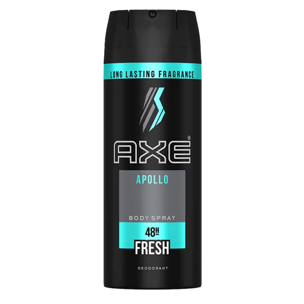 (PACK OF 6 CANS) Axe APOLLO Body Spray Deodorant. 48 HOUR ODOR