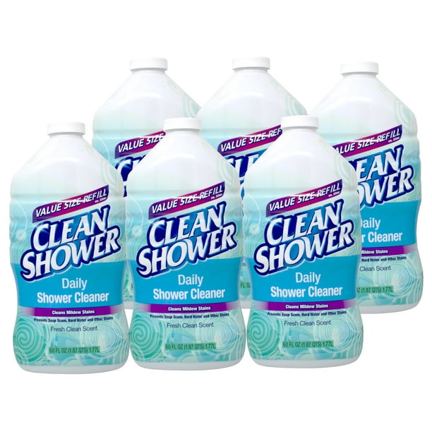 PACK OF 6 - Clean Shower Daily Shower Cleaner Refill, 60 fl oz ...