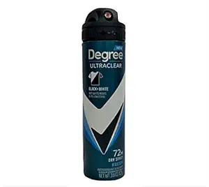 PACK OF 6 - Degree Men UltraClear Black + White Antiperspirant Deodorant Dry Spray, Fresh, 3.8 Oz