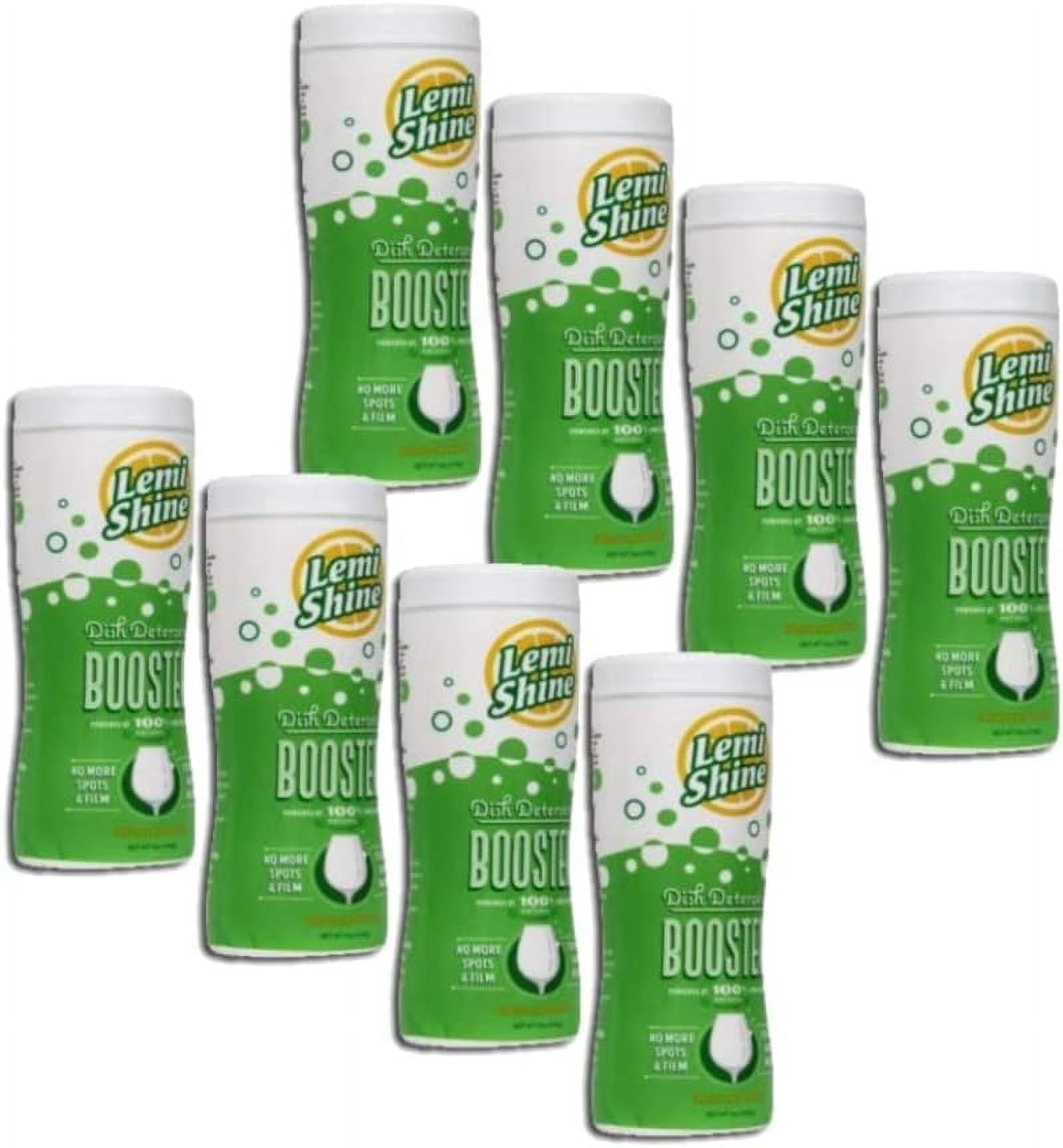 PACK OF 8 - Lemi Shine Dish Detergent Booster, Powder Detergent Additive,12 oz