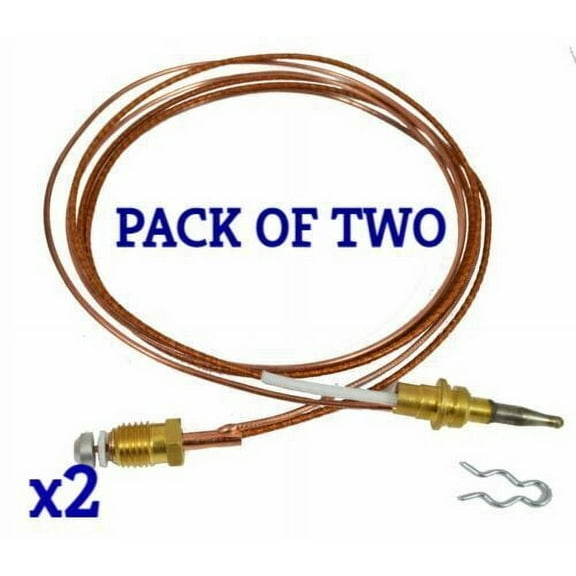 PACK OF TWO 110186-01 Thermocouple 33" Dual Wire Clip Desa Vanguard Comfort glow