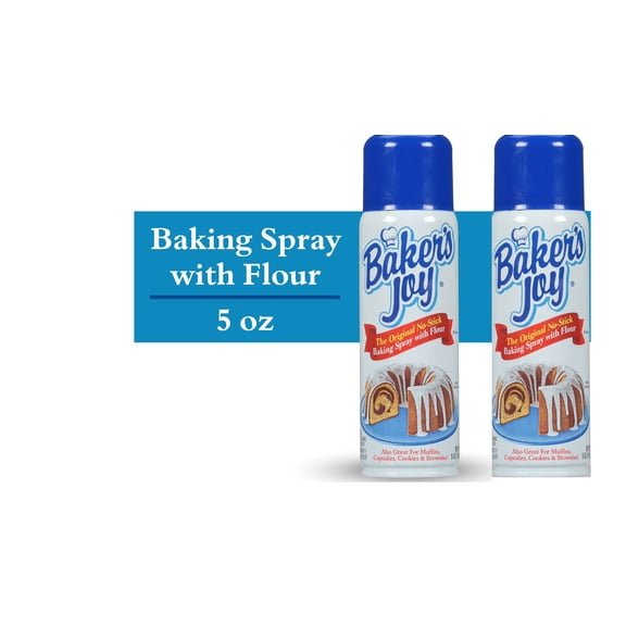 (PACK OF2)Baker's Joy Baking Spray, The Original No-Stick Baking Spray with Flour, 5 oz.