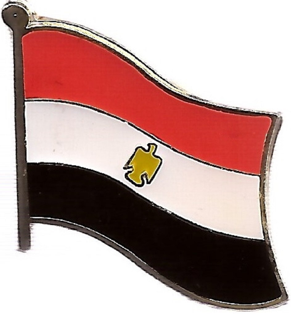 PACK of 3 Egypt Single Flag Lapel Pins, Egyptian Pin Badge
