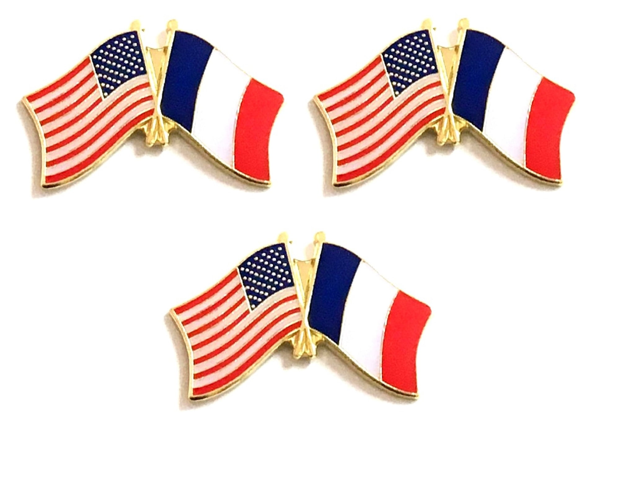 Freundschafts-Ansteckpin Frankreich & UK Flagge – Metall-Emaille-Pin, 28x15 Mm, Mit Butterfly-Verschluss
