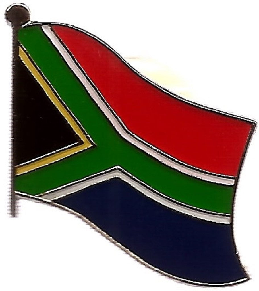 PACK of 3 South Africa Single Flag Lapel Pins, South African Pin Badge