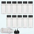 PACKAGING 12 3.3 oz Plastic Spice Jar Container Bottles with black