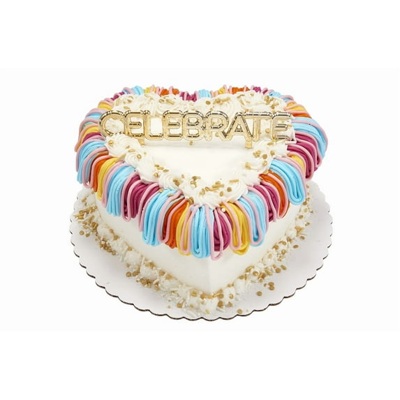 PACKED PARTY CELEBRATE STREAMERS HEART CAKE