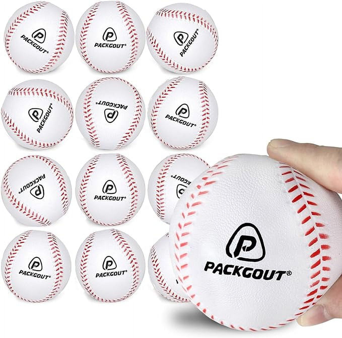 PACKGOUT 12 PCs Foam Baseballs for Kids Teenager Players Training
