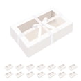 thumbnail image 1 of PACKHOME 15 Pack Macaron Boxes for 12, White Macaron Packaging Boxes with Window and Ribbon, 7.2×4×1.9 inches, 1 of 7