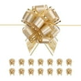 thumbnail image 1 of PACKHOME 15 count Gold Gift Bows,  6 inches, Large Pull Bows for Presents, Gift Bow Bulk for Baskets,, 1 of 7