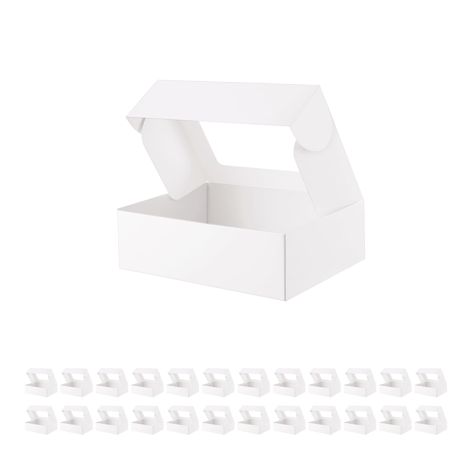 PACKHOME 25 White Bakery Boxes 8x6x2.5 inches, Dessert Box, Pastry