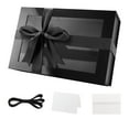 thumbnail image 1 of PACKHOME Black Large Gift Box with Window for Fathers Day, 13.5x9x4.1 inches, with Magnetic Lid, 1 of 5