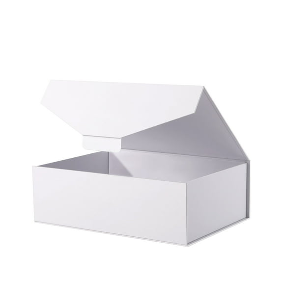 PACKHOME Gift Box, White Bridesmaid Box with Lid, 11.5x8.1x3.8 inches(No Magnetic, No stickers, Matte)