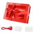 thumbnail image 1 of PACKHOME Valentine's Day Gift Box with Lid for Present, 9x6.5x3.8 inches, Red Gift Box with Ribbon, 1 of 6