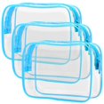 thumbnail image 1 of PACKISM Clear Toiletry Bag, 3 Pack TSA Approved Toiletry Bag Quart Size Bag, Travel Makeup Cosmetic Bag for Women Men, Carry on Airport Airline Compliant Bag, White (for age 12 or above), 1 of 10