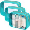 thumbnail image 1 of PACKISM Clear Toiletry Bag, 3 Pack TSA Approved Toiletry Bag Quart Size Bag, Travel Makeup Cosmetic Bag for Women Men, Carry on Airport Airline Compliant Bag, White (for age 12 or above), 1 of 10