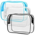 thumbnail image 1 of PACKISM Clear Toiletry Bag, 3 Pack TSA Approved Toiletry Bag Quart Size Bag, Travel Makeup Cosmetic Bag for Women Men, Carry on Airport Airline Compliant Bag, White (for age 12 or above), 1 of 7