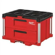 Milwaukee Tool PACKOUT 2-Drawer Tool Box, 50 lb Capacity / 25 lb Capacity per Drawer, 22 W x 16 D x 14 H