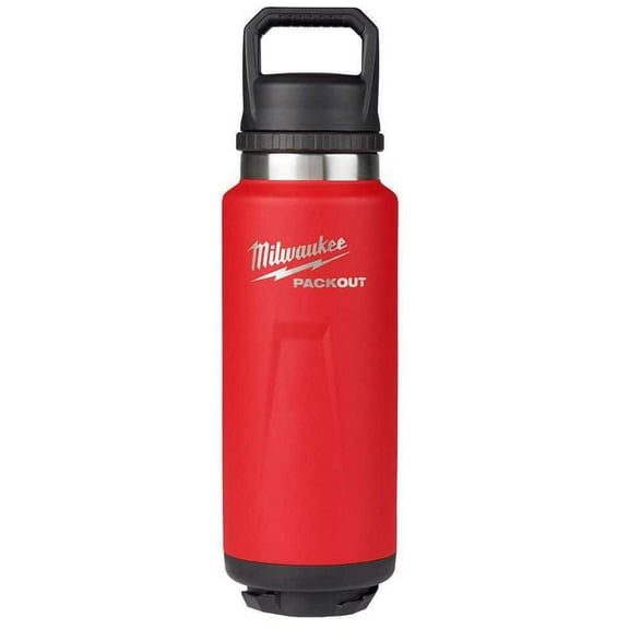 PACKOUT Red 36 oz. Insulated Bottle with Chug Lid