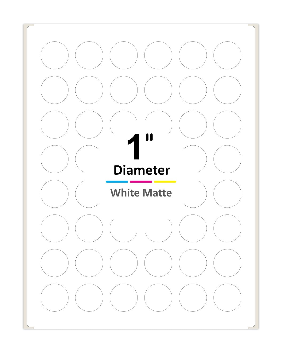 PACKZON 1 Inches Diameter Round Labels for Laser/Inkjet Printers ...
