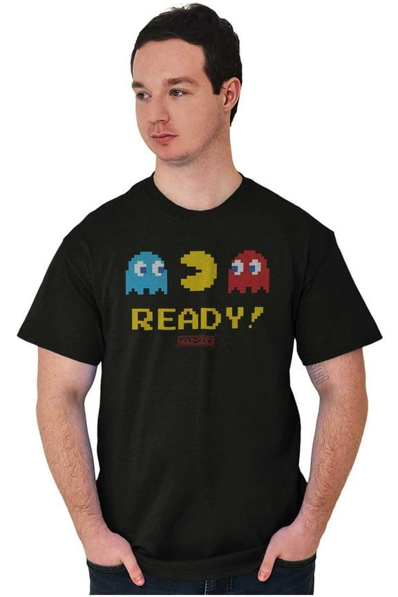 PACMAN 1980s Vintage Video Game Men's Graphic T Shirt Tees Brisco Brands S