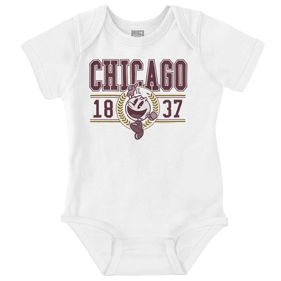 PACMAN Arcade Game Chicago Varsity Romper Boys or Girls Infant Baby Brisco Brands NB