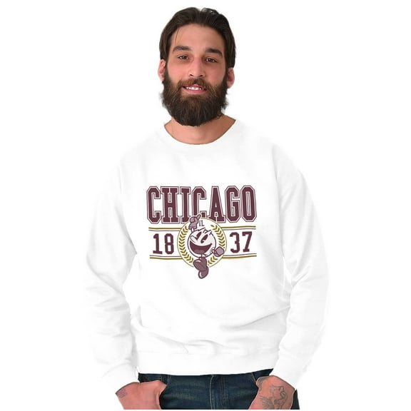 PACMAN Arcade Game Chicago Varsity Unisex Plus Size Sweatshirt Brisco Brands 2X