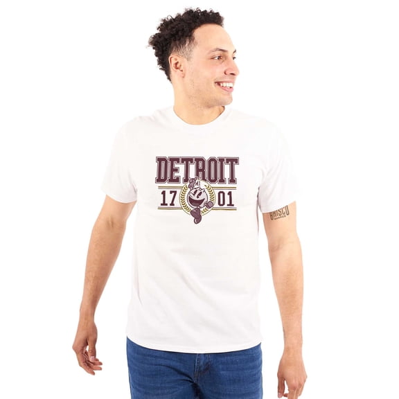PACMAN Arcade Game Detroit Varsity Men's Graphic T Shirt Tees Brisco Brands L