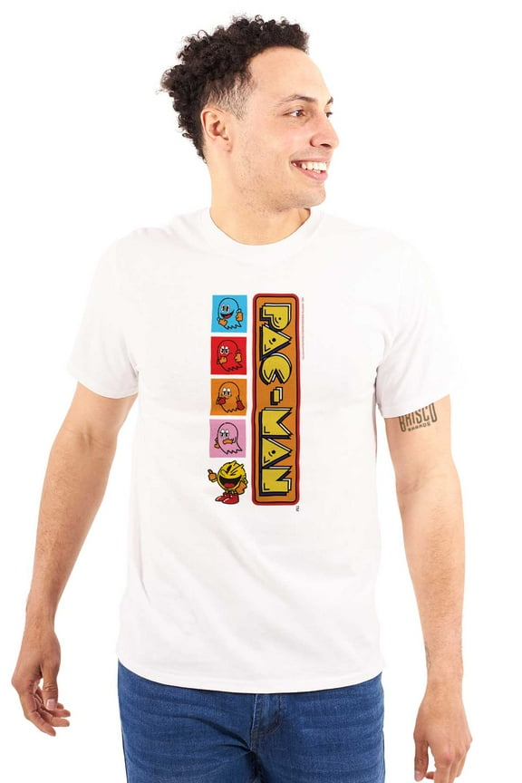 PACMAN Arcade Game Ghost Friends Men's Graphic T Shirt Tees Brisco Brands S