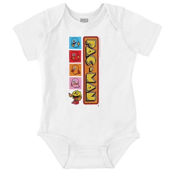 PACMAN Arcade Game Ghost Friends Romper Boys or Girls Infant Baby Brisco Brands 18M